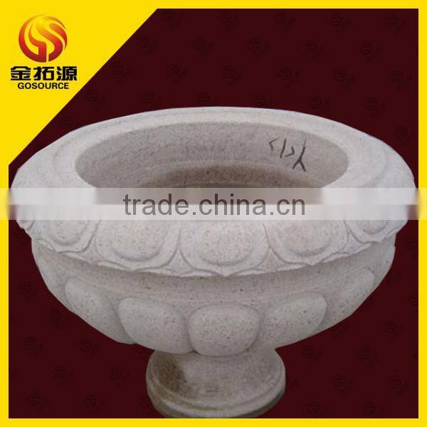 hand carved garden stone planter pot