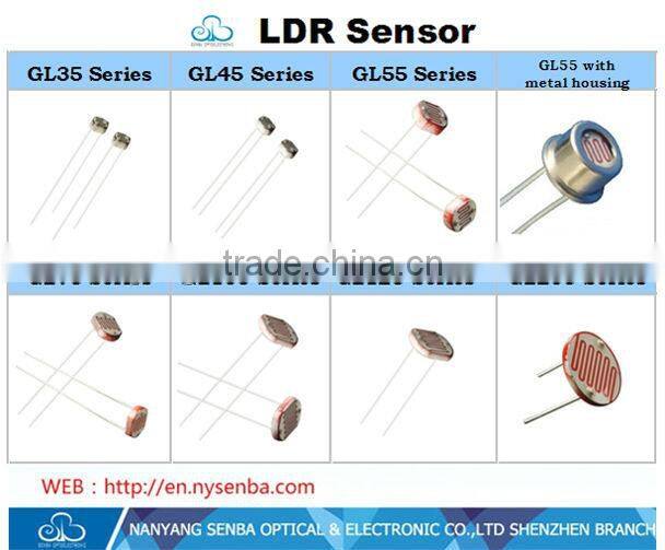 5mm metal cover ldr photo sensor , best price from largest manufacurer