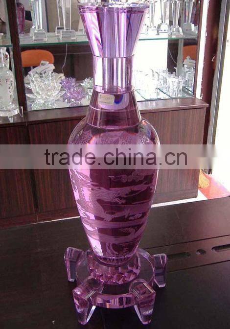 Fantastic design crystal vase for wedding decoration CV-1005