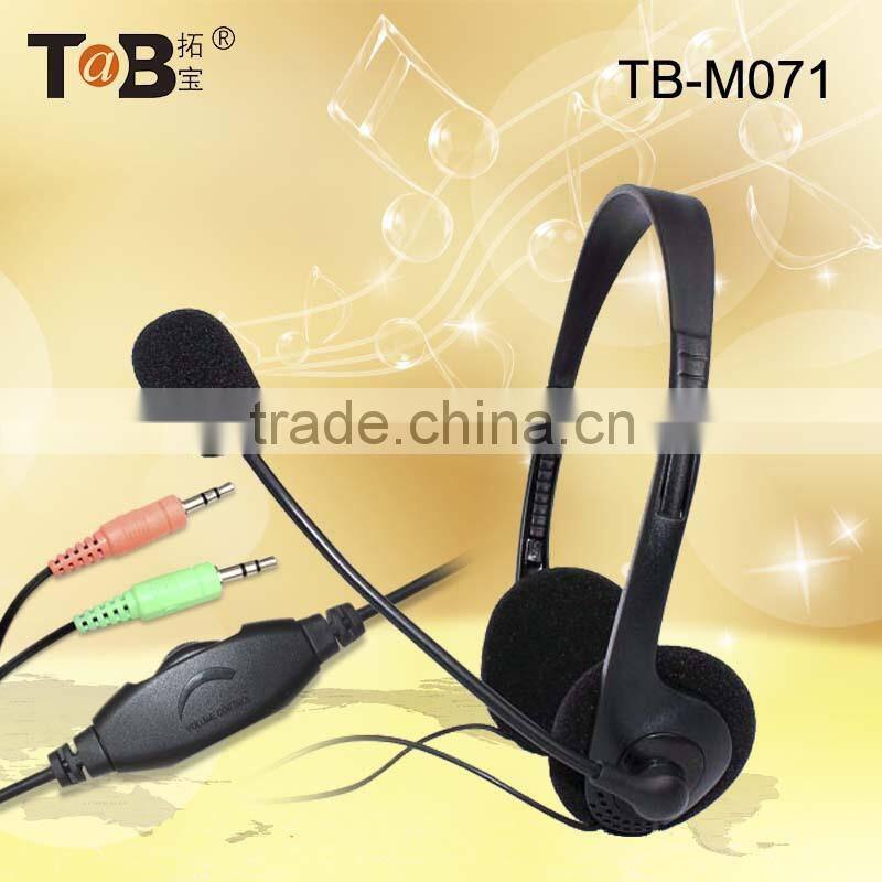 Wholesale factory free sample cheap headphone with detachable speaker for computer game 3.5mm headphone jack