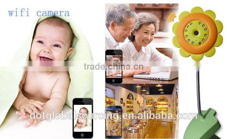 Flower WIFI Camera Baby Monitor Night Vision Function Built-in Mic support Video Record