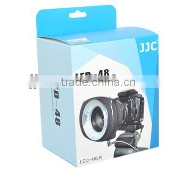 JJC LED-48IO 48PCS Macro LED Ring Light for Canon Nikon Sony Olympus Fujifilm DSLR (Inside ring,Outside ring,Whole ring)