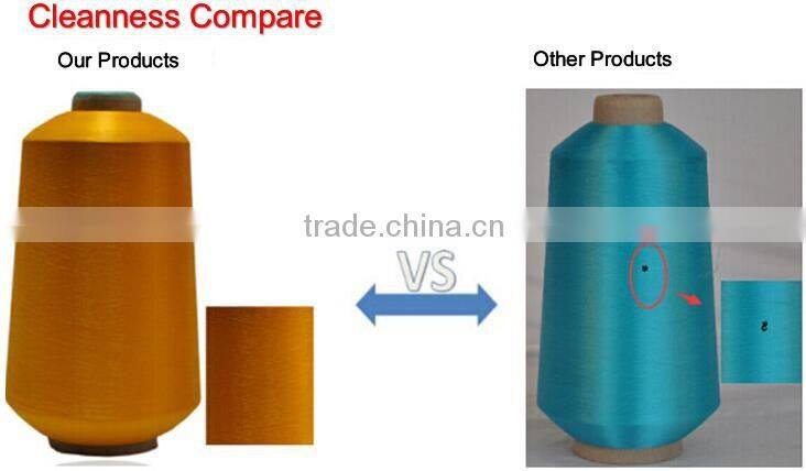 Green Yarn 150D/48F Intermingled Polyester for weaving