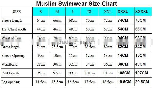 Donna Islamico Mussulmano Intera Copertura Costumi Semplice Costume Da Bagno