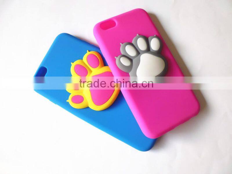 hot selling funny soft silicone bear's paw phone case