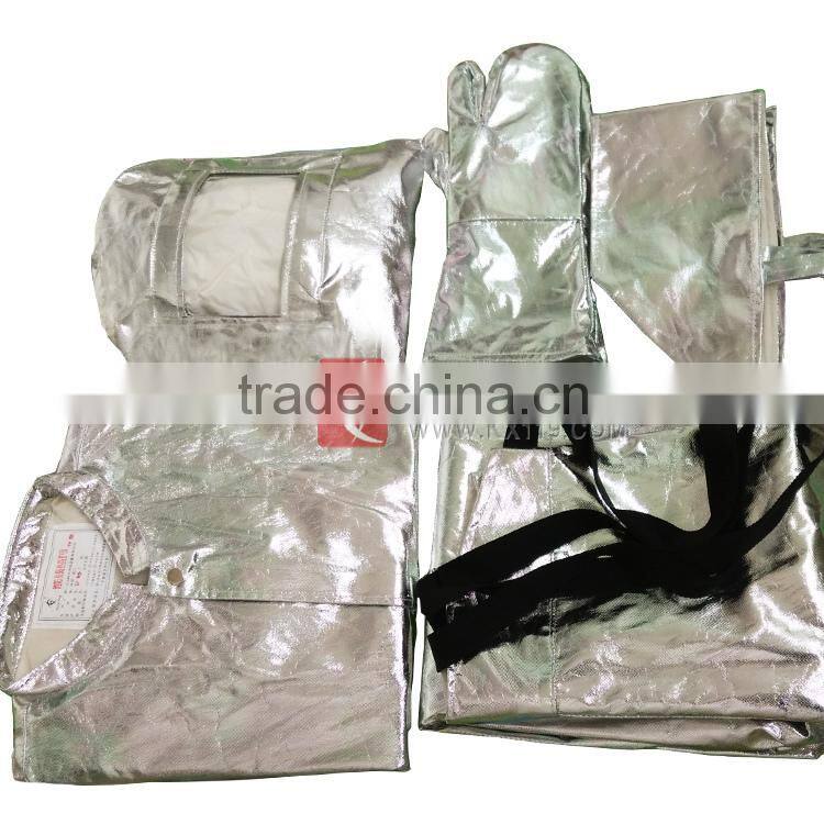 2016 Low price wholesale 500 degrees full protective aluminized fireproof suits