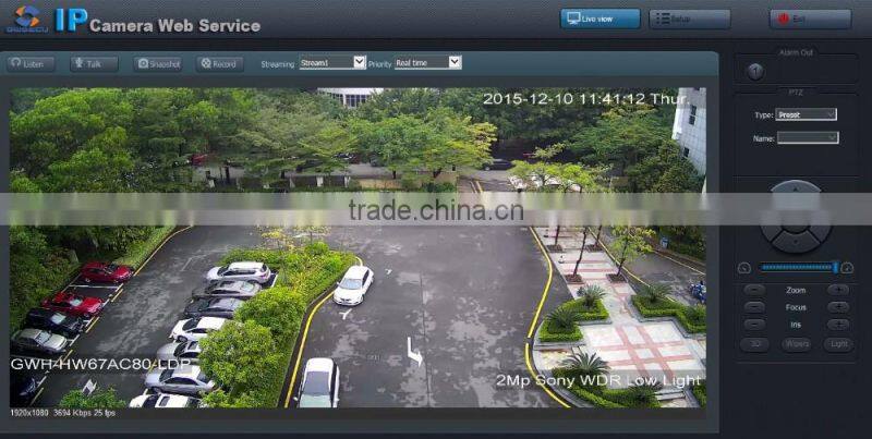 GWSECU Sony178 5.0MP h.265 ip camera ture WDR 120DB poe Super Low Lux super clear image Black glass color image in alltime