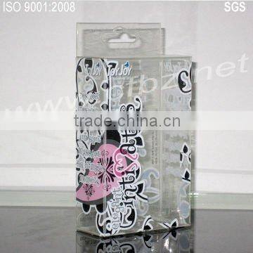 Square plastic flower packaging with printing