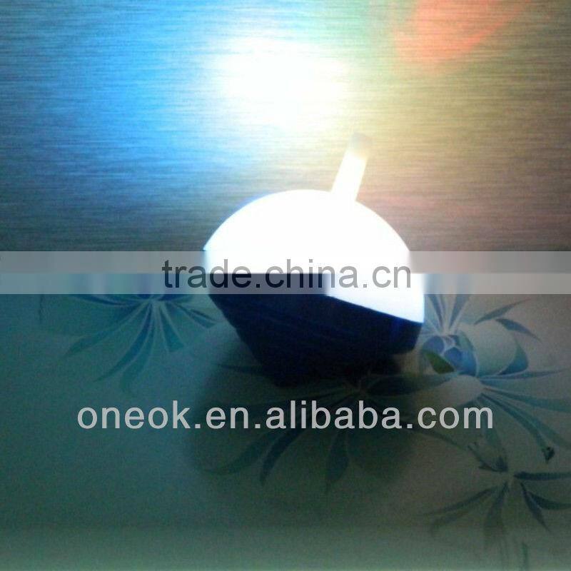 Plastic spinning top toys, multi color led light