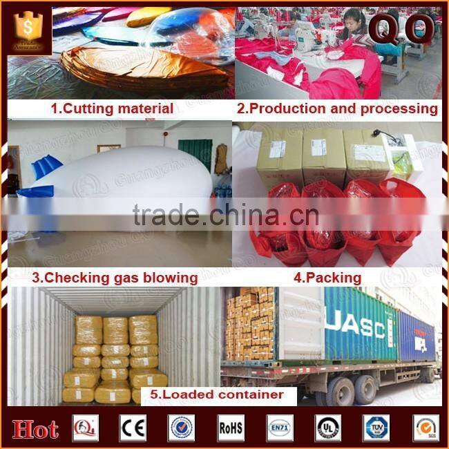 New product custom inflatable aircraft logo printed helium airship for advertising