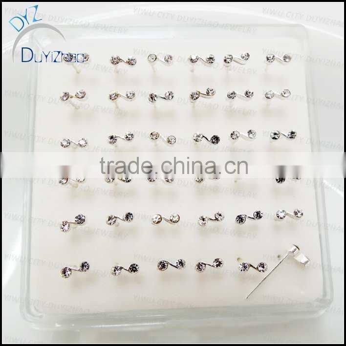fashion silver nose pins piercing jewelry