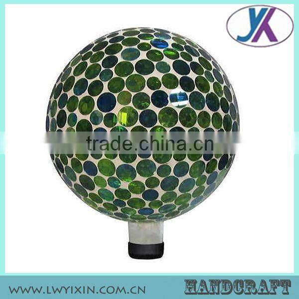 Wedding round shape 10" mosaic glass decoration outdoor led ball lights