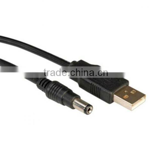 cusomized dc cable with usb a male to dc 5.5*2.1 plug