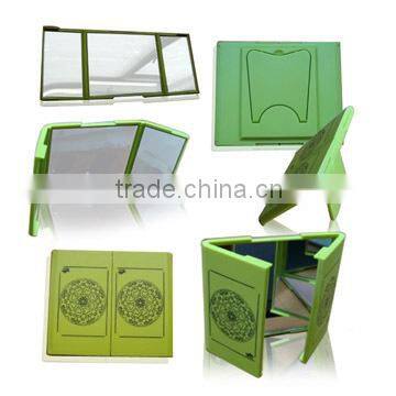 advertising gift 3 ways foldable mirror/ make up mirror