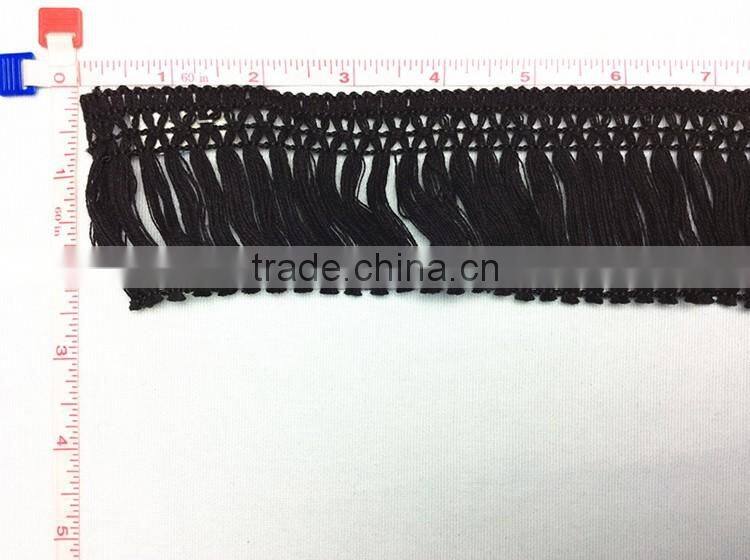 Wholesale Black Rayon Fringe, Fringe Trim, Tassel Fringe for Dresses