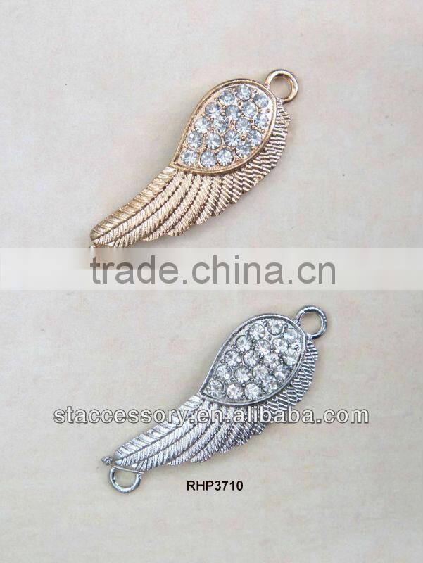 Wholesales wing pendant, crystal panedant, Crystal Connector charm or pendant