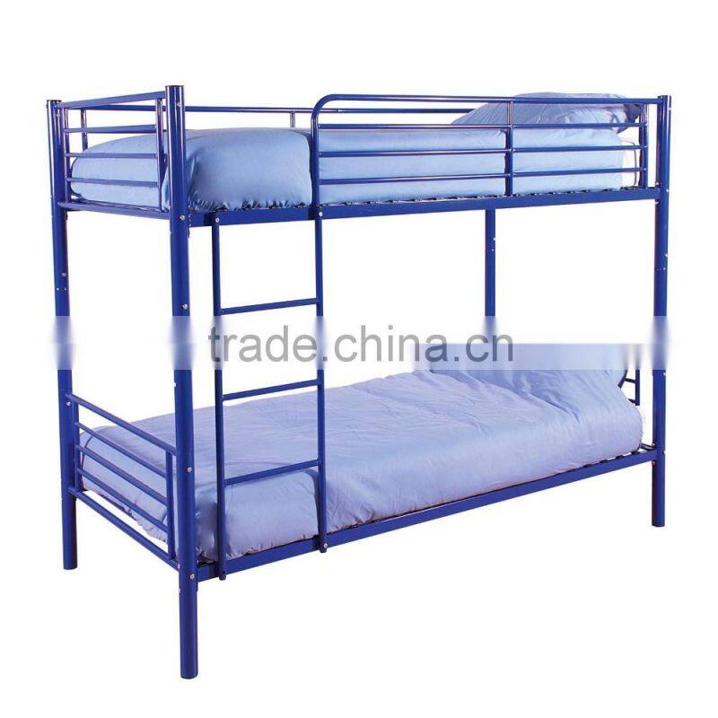 Blue color metal commercial grade bunk beds