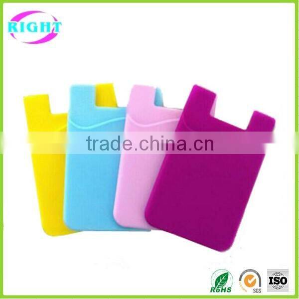 Custom logo printed smart wallet silicone holder for card