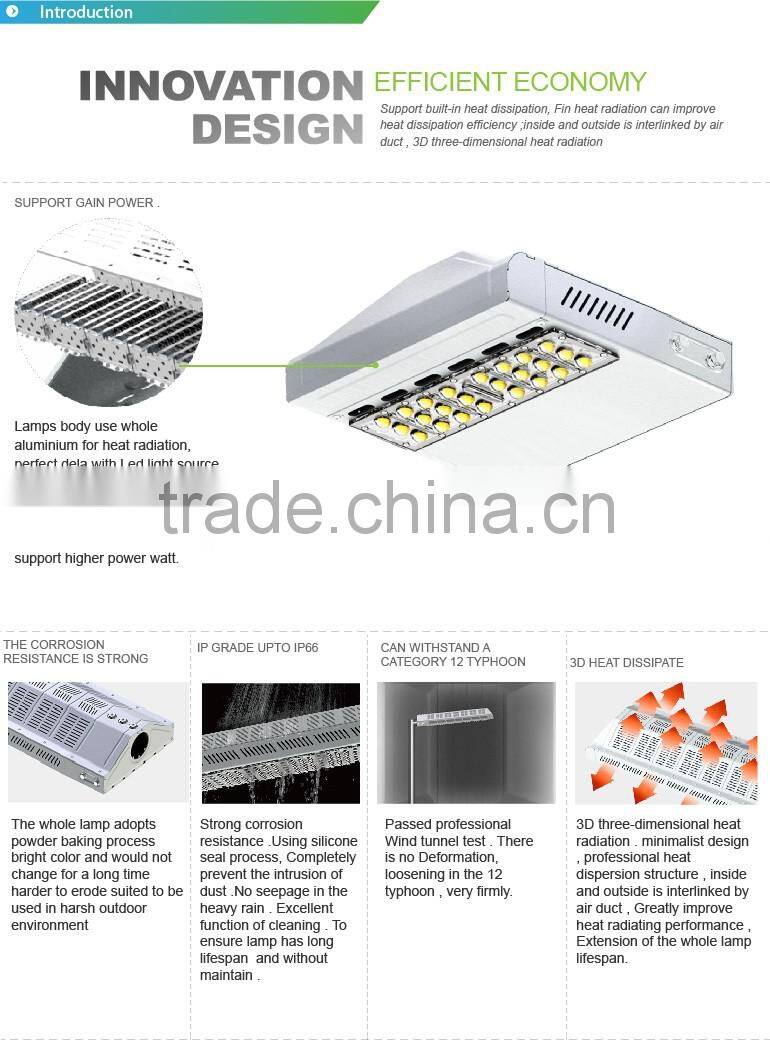 Modular Design, 100-140lm/W, Meanwell Driver, Lens Kit for Different Beam Angle, CE Rohs Approved 40W LED Street Light
