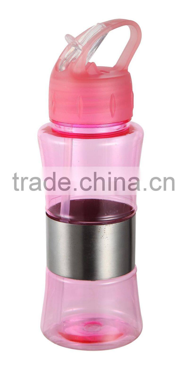 New design Eco-Friendly Feature BPA free sport plastic drinking water bottle with straw