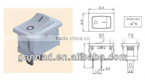 Single Pole Rocket Swtich&6A250V 8A 250V Rocker Switch