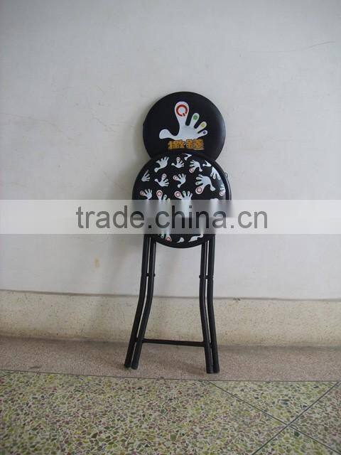 Living room wholesale cheap metal folding stool with back
