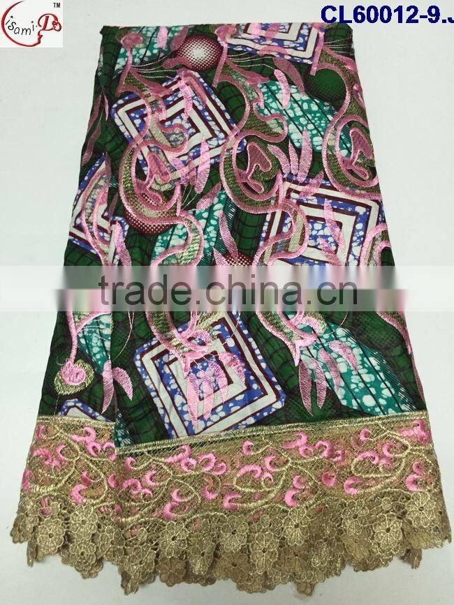 CL60012 2016 new coming fashion hot sale nice lace designs with wax fabric french lace