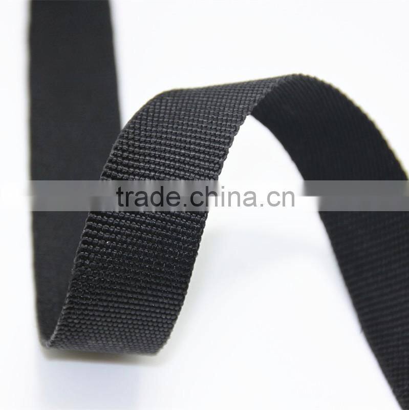 Black polyester ribbon/bag belt ribbon