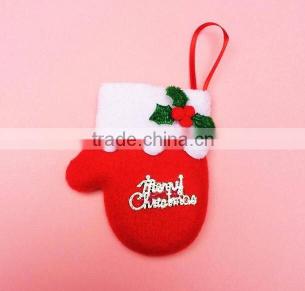 2016 christmas socks and small gloves tree hanging decoration sale supplies