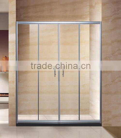 tempered glass sliding door 4 panel shower screen D07