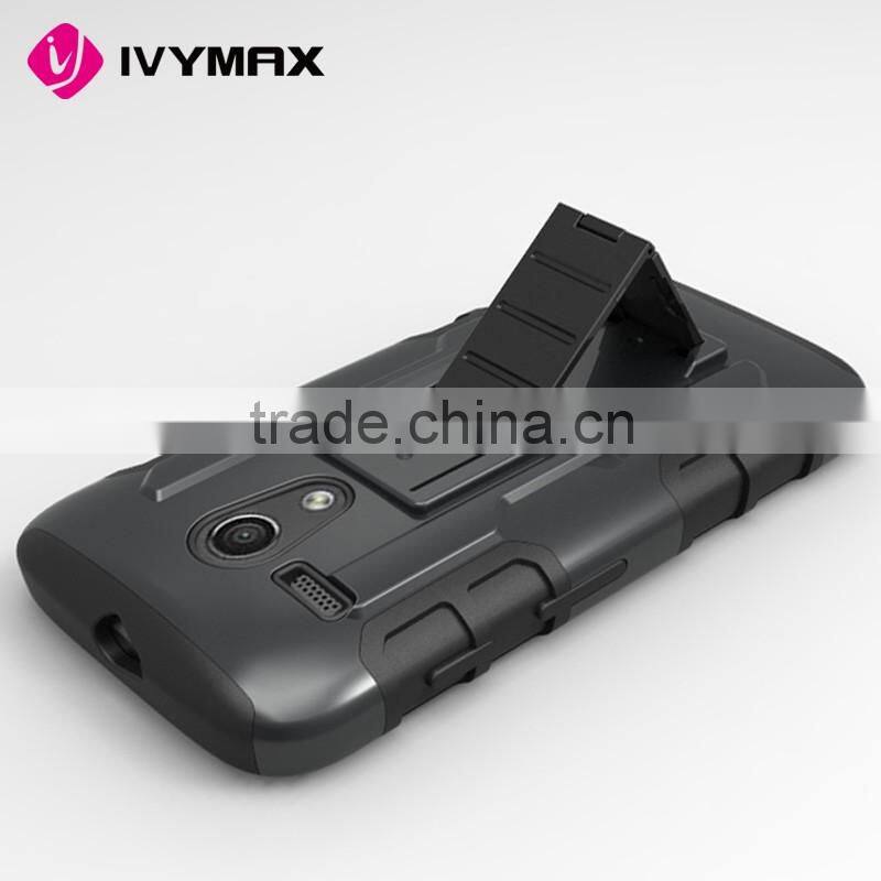 GuangZhou manufacturer wholesale custom cheap pc silicone heavy duty hybrid armor kickstand phone case for Motorola Moto G