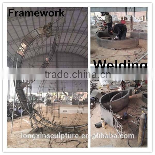 Metal Lily Garden Sculpture Stainless Steel Water Lily Flower Sculpture For Sale