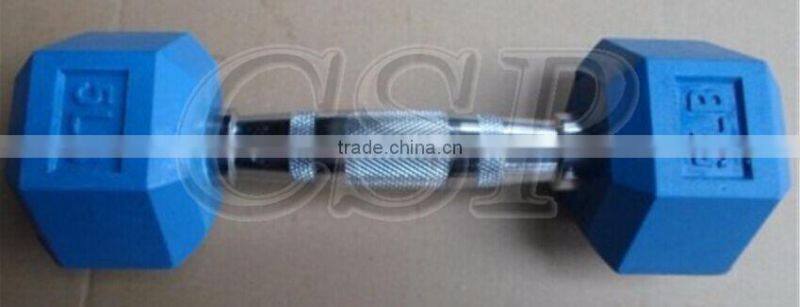 equipment fitness cheap price wholese rubber coated stainless steel dumbbell set for male bodybuilding use popular color