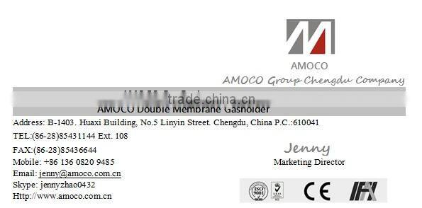 Biogas membrane matarial of gas-specific membrane, fireproof, self-clean,light weight, fireproof(Euro B), anti-aging,