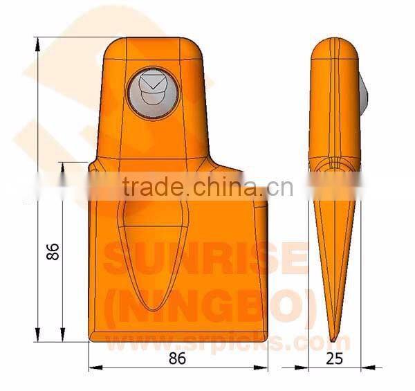 211 Pengo Replacement Wear Parts Forged Teeth Dirt Gage Tooth for Augers