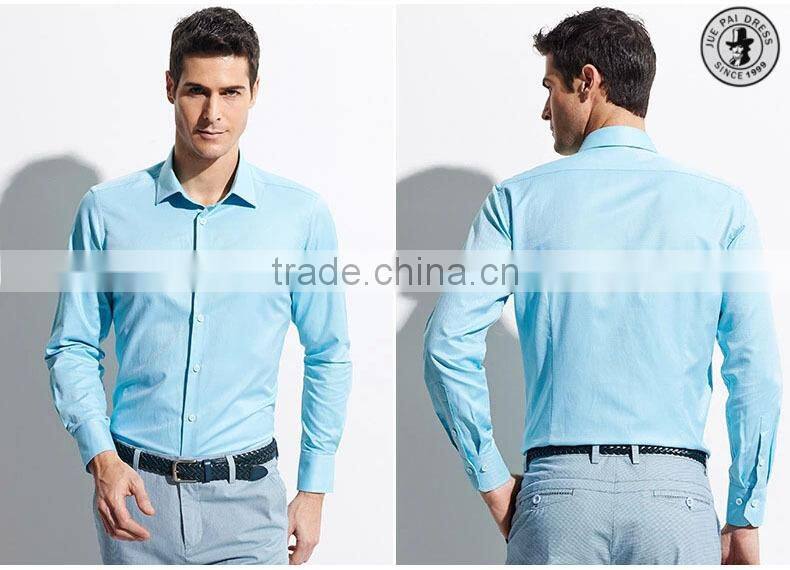 Sky Blue Hot Sell Men's Dress Shirt And Pants, Fitted Dress Shirts In Bulk