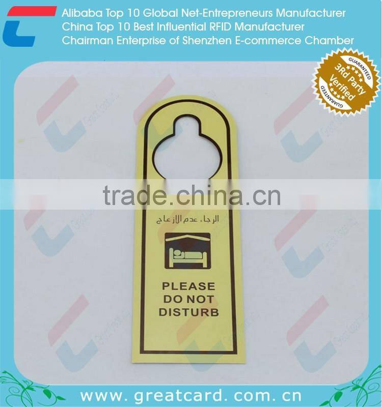 High quality Plastic PVC Door Hanger tag, Hang tag