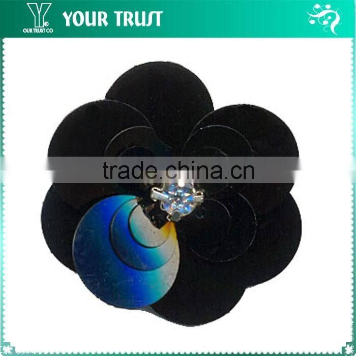 Handmade Bead Black Swan Decorative Flower For Dresses Gift Crafts