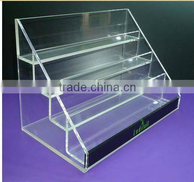 Acrylic 4 tier display shoe rack display