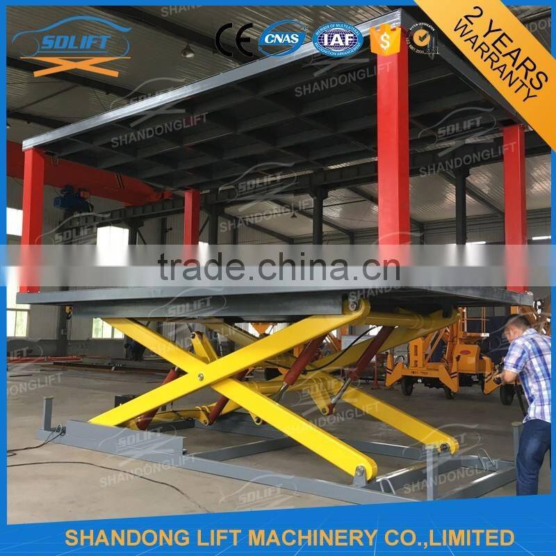 Hydraulic 3000kg Car Scissor Lift for Basement Parking