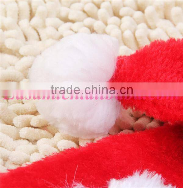 Santa claus hat,luxury christmas plush santa hat,flannelette santa hat