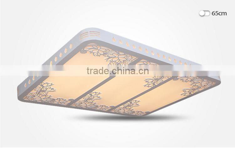 Wooden Modern LED Ceiling Lights 32W Living-room Suede Ceiling Lamps