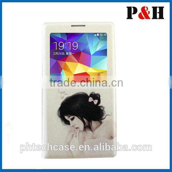 Colored Drawing Nationality Style PU Leather Case For Samsung Galaxy S5