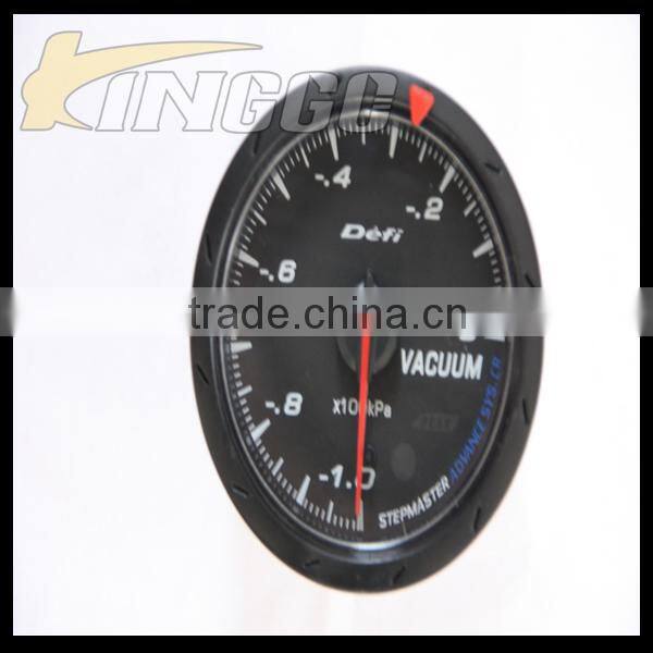 Universal 60MM Racer Gauge With Black Face