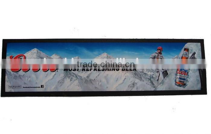 Bar drip rail mat factory, Logo bar mat for beer , Rubber bar spill mat