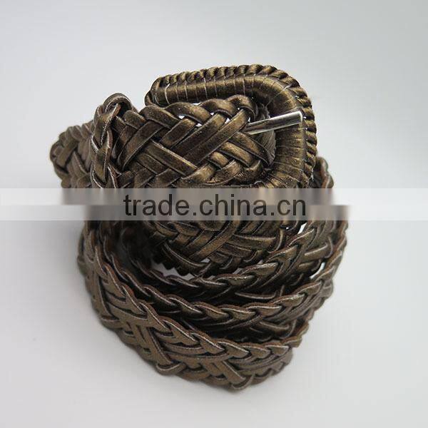 Lady's braided paper braided belt for jeans
