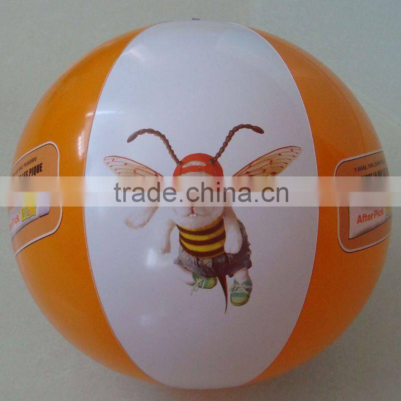cheap blue and white inflatable promotion beach ball