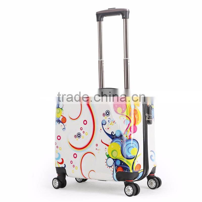 Packaging & Shipping PC Kids Fancy Lightweight Spinner Luggage Travel Case Trolley Hard Case With Zebra Printing