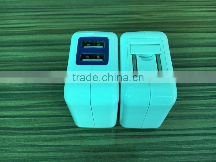 UL LISTED Dual USB Foldable Quick Charge 2.0 Wall Charger