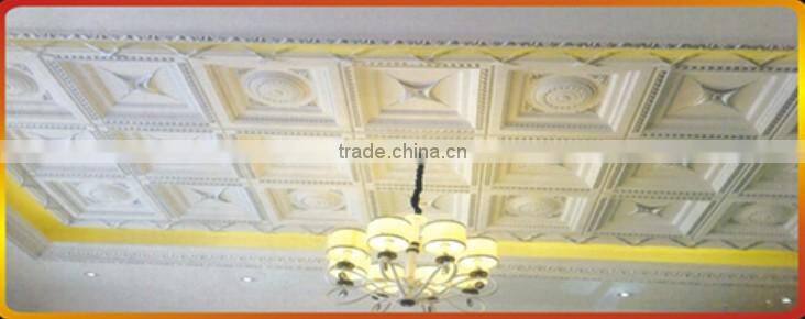 lightweight square ceiling moulding/pu polyurethane ceiling medallions moulding for hall decoration